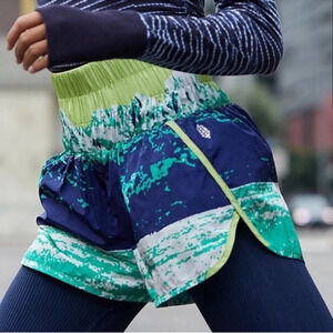Free People Movement The Way Home Shorts Size M Blue & Green